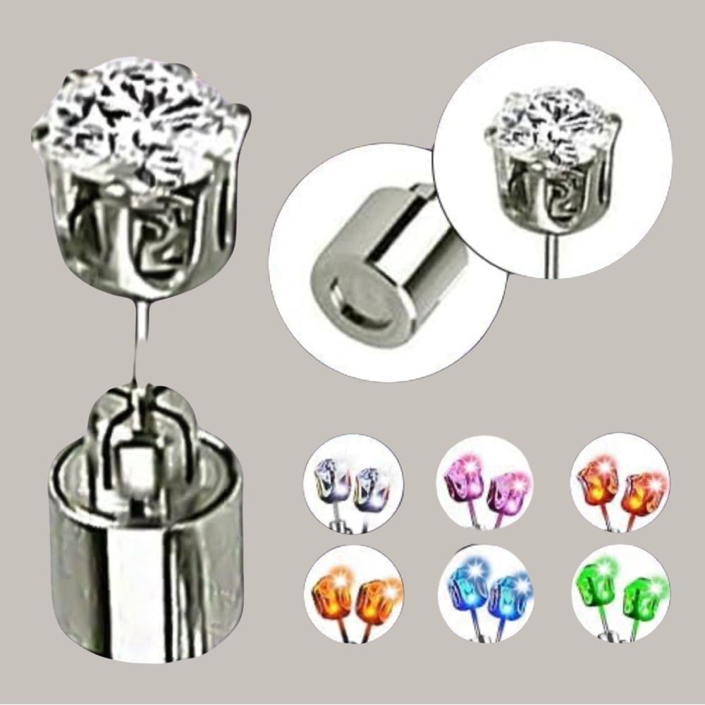 5/$40 CZ Platube LED Light Up Earrings